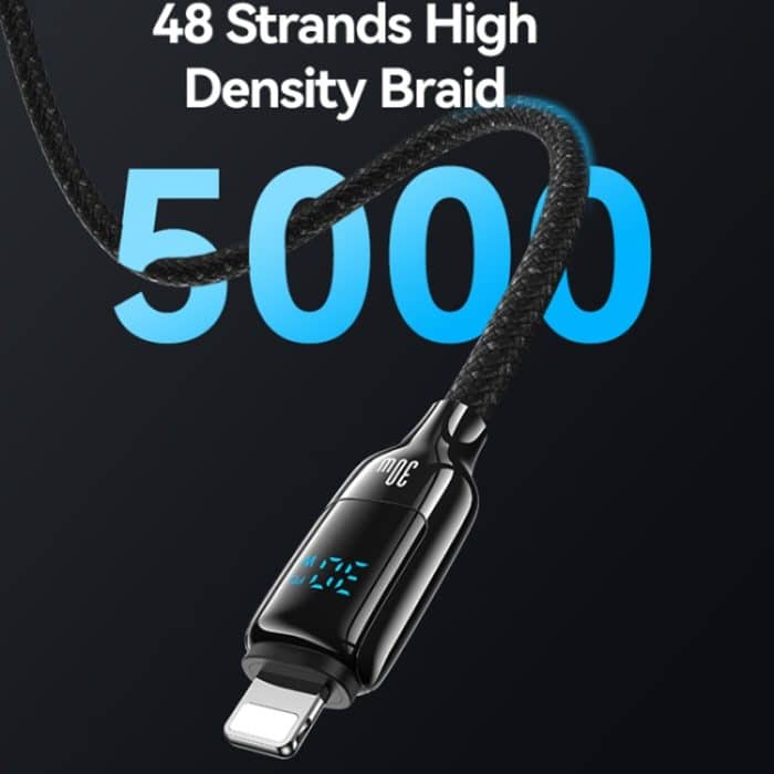 USAMS SJ741 30 W USB-C/Typ-C auf 8-poliges Digitaldisplay-Schnelldatenkabel, Länge: 1,2 m – Bild 5