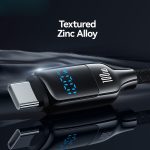 USAMS SJ742 100 W USB-C / Typ-C auf USB-C / Typ-C Zinklegierung Digitalanzeige Schnelles Datenkabel, Länge: 1,2 m – Bild 5