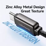 USAMS SJ743 30 W USB-C/Typ-C auf 8-poliges Schnelldatenkabel aus Zinklegierung, Länge: 1,2 m – Bild 3