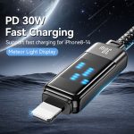 USAMS SJ743 30 W USB-C/Typ-C auf 8-poliges Schnelldatenkabel aus Zinklegierung, Länge: 1,2 m – Bild 6