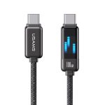 USAMS SJ744 100 W USB-C / Typ-C auf USB-C / Typ-C Zinklegierung-Schnelldatenkabel, Länge: 1,2 m