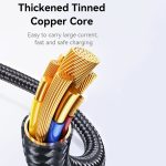 USAMS SJ744 100 W USB-C / Typ-C auf USB-C / Typ-C Zinklegierung-Schnelldatenkabel, Länge: 1,2 m – Bild 4