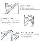 S925 Sterling Silber Simple Wave Curve Damenring – Bild 6