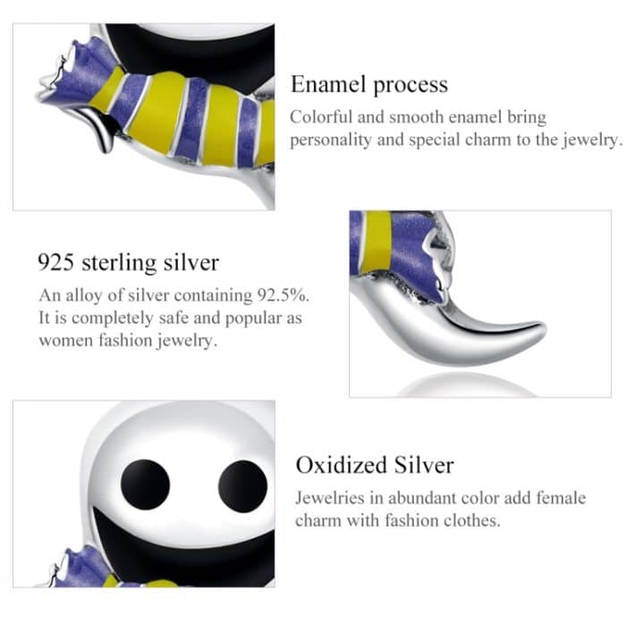 EDA007261_4.jpg S925 Sterling Silber Naughty Ghost Beads DIY Armband Halskette Zubehör – Bild 5