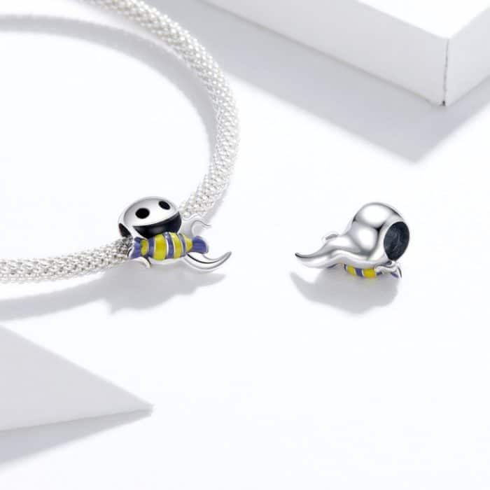 EDA007261_5.jpg S925 Sterling Silber Naughty Ghost Beads DIY Armband Halskette Zubehör – Bild 6