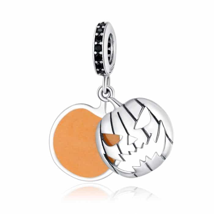 EDA007268.jpg S925 Sterling Silber Evil Pumpkin Smiling Face Anhänger DIY Armband Halskette Zubehör – Bild 1