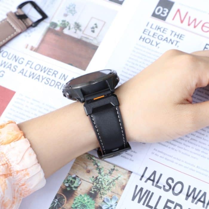 Uhrenarmband aus Edelstahl mit Schnellverschluss und Leder, For Garmin 26mm, For Garmin 22mm – Bild 10