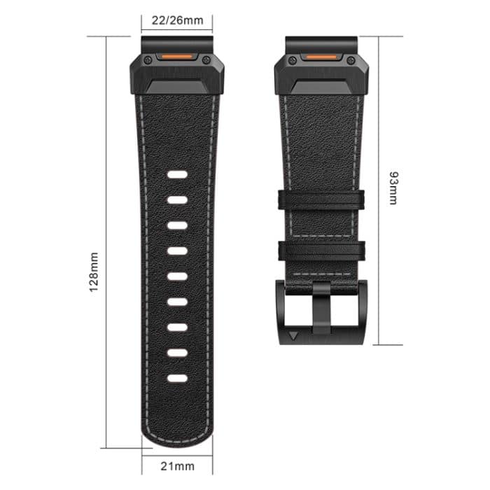 Uhrenarmband aus Edelstahl mit Schnellverschluss und Leder, For Garmin 26mm, For Garmin 22mm – Bild 3