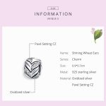 S925 Sterling Silber Weizen Zirkon Perlen DIY Armband Halskette Zubehör – Bild 4