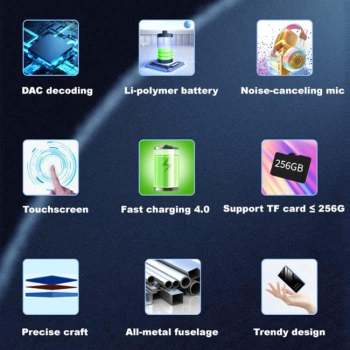 UNIWA MP009 4,0-Zoll-IPS-Bildschirm Android 8.1 AI Smart Music Player Mini Tablet PC, 2GB+16GB – Bild 6