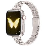 Schmales Uhrenarmband aus Metall mit sieben Perlen und Schleuderschnalle, For Apple Watch 46mm / 49mm / 45mm / 44mm, For Apple Watch 42mm / 41mm / 40mm / 38mm