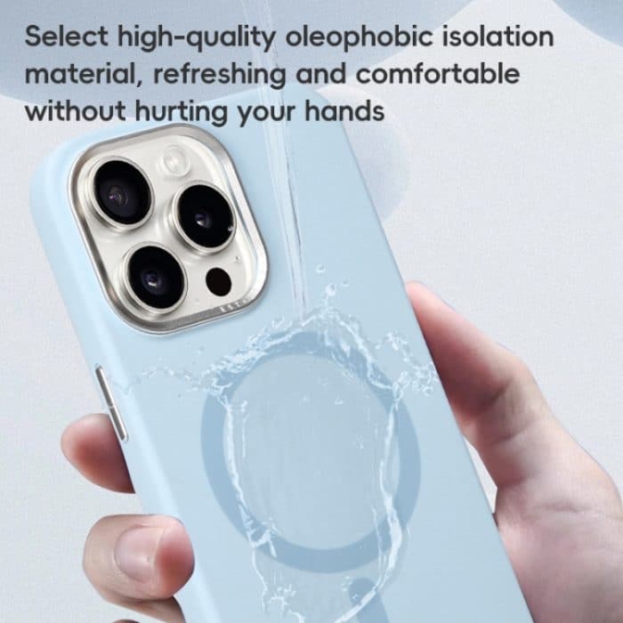 Metalllinsenrahmen Flüssigsilikon MagSafe Telefonhülle, For iPhone 16 Pro Max – Bild 3