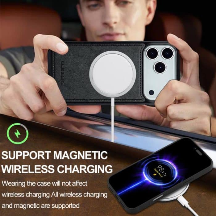 LC.IMEEKE L3-Serie Abnehmbare RFID-Kartentasche Magsafe-Telefonhülle, For iPhone 16 Pro Max, For iPhone 16 Pro, For iPhone 16 Plus, For iPhone 16 – Bild 9