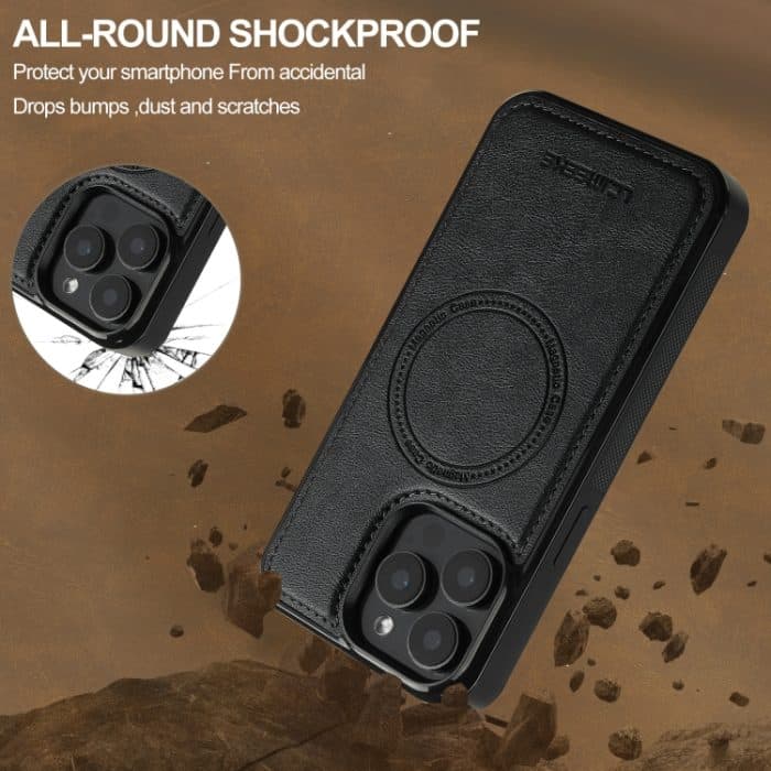 LC.IMEEKE L5-Serie Abnehmbare RFID-Kartentasche Magsafe-Telefonhülle, iPhone 16e, For iPhone 15 Pro Max, For iPhone 15 Pro, For iPhone 15 Plus / 14 Plus – Bild 3