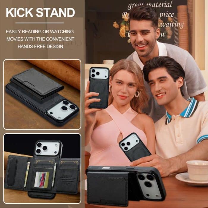 LC.IMEEKE L5-Serie Abnehmbare RFID-Kartentasche Magsafe-Telefonhülle, For iPhone 16 Pro Max, For iPhone 16 Pro, For iPhone 16 Plus, For iPhone 16 – Bild 8