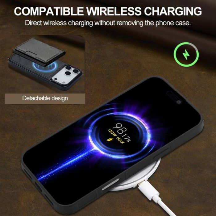 LC.IMEEKE L5-Serie Abnehmbare RFID-Kartentasche Magsafe-Telefonhülle, For iPhone 16 Pro Max, For iPhone 16 Pro, For iPhone 16 Plus, For iPhone 16 – Bild 9