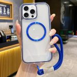 Airbag 3 in 1 CD Texture MagSafe Handyhülle mit Riemen, For iPhone 16 Pro Max, For iPhone 16 Pro, For iPhone 16 Plus