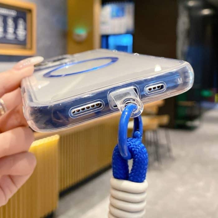 Airbag 3 in 1 CD Texture MagSafe Handyhülle mit Riemen, For iPhone 16, For iPhone 15 Pro Max, For iPhone 15 Pro – Bild 6