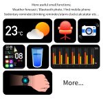 CY19 1,32 Zoll AMOLED-Bildschirm Silikonarmband Smart Watch, Blutsauerstoff/Blutdruck/Herzfrequenz – Bild 6