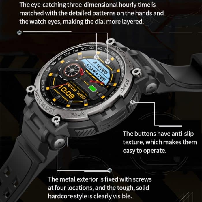 LC17 1,53 Zoll TFT Rundbildschirm Sport Smart Watch, Herzfrequenz / Blutsauerstoff / Blutdruck – Bild 3