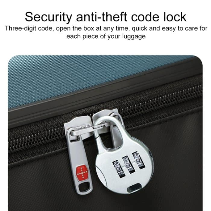 Faltbarer tragbarer Universal-Trolley-Gepäckkoffer mit Zahlenschloss, 20 inch, 24 inch – Bild 4