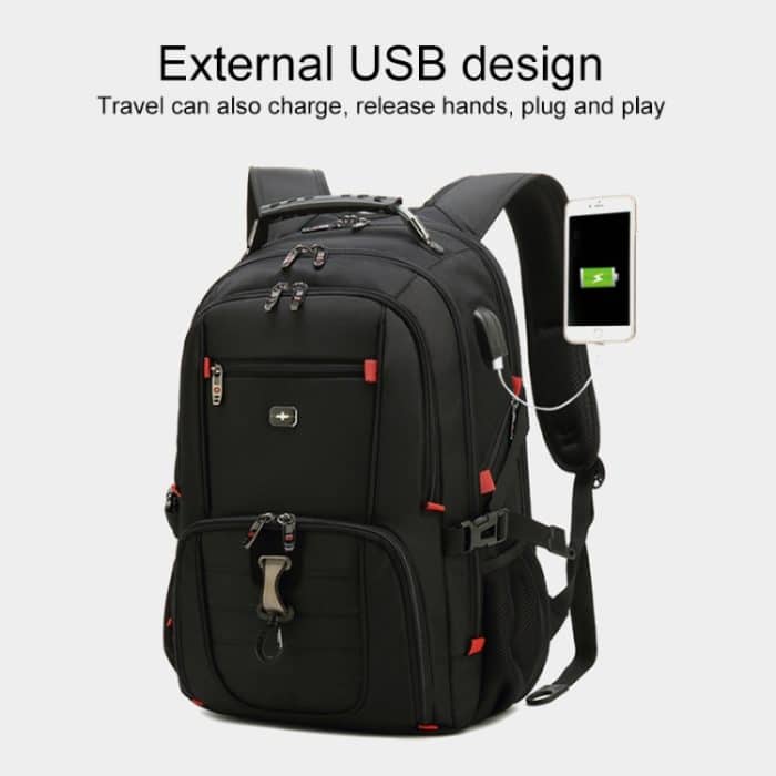 Multifunktionaler Business-Rucksack mit großer Kapazität und wasserdichtem Doppelschultergurt und USB-Schnittstelle, 18 inch, 20 inch, 22 inch – Bild 2