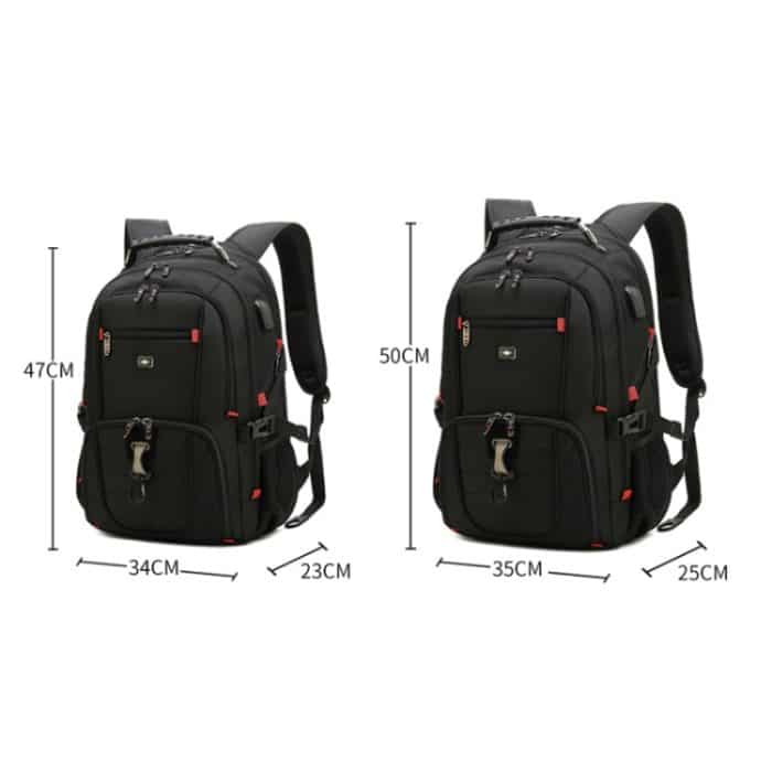 Multifunktionaler Business-Rucksack mit großer Kapazität und wasserdichtem Doppelschultergurt und USB-Schnittstelle, 18 inch, 20 inch, 22 inch – Bild 8