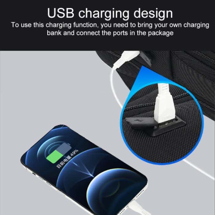 18 Zoll multifunktionaler wasserdichter Doppelschulter-Rucksack mit großer Kapazität und USB-Schnittstelle – Bild 3