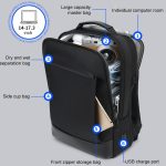 18 Zoll multifunktionaler wasserdichter Doppelschulter-Rucksack mit großer Kapazität und USB-Schnittstelle – Bild 7
