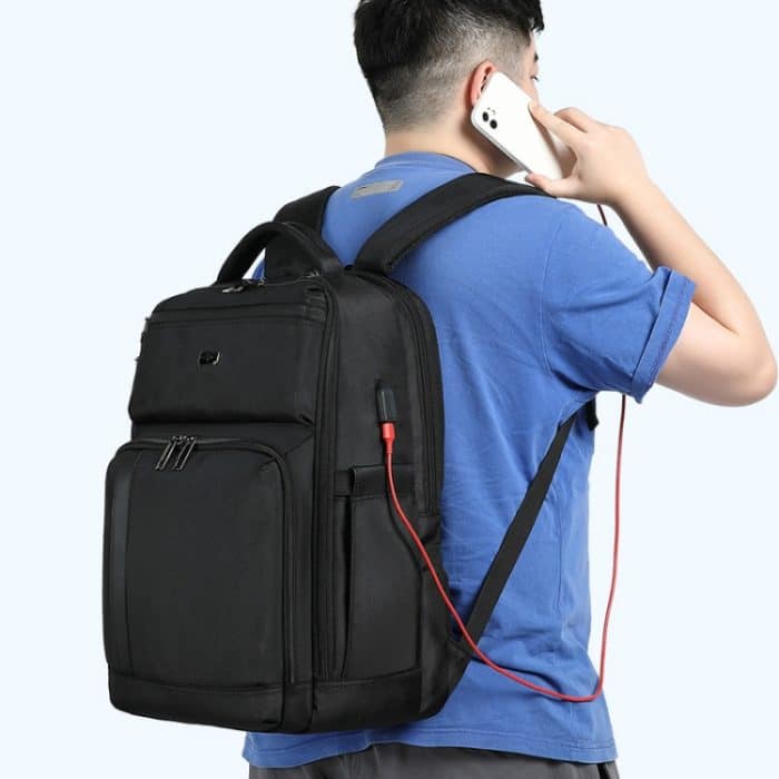 19 Zoll Multifunktionaler wasserdichter Doppelschulter-Rucksack mit großer Kapazität und USB-Schnittstelle – Bild 7