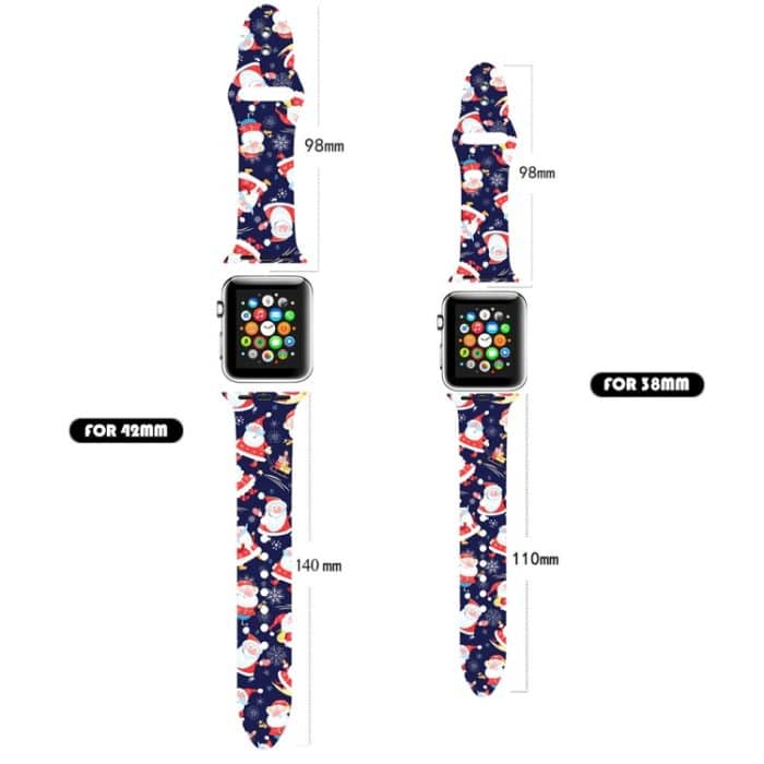 Silikon-Uhrenarmband mit Weihnachtsmuster, For Apple Watch 42mm / 41mm / 40mm / 38mm – Bild 2