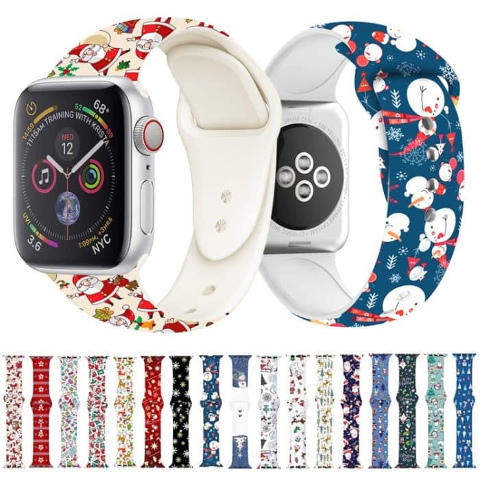 Silikon-Uhrenarmband mit Weihnachtsmuster, For Apple Watch 46mm / 49mm / 45mm / 44mm – Bild 3