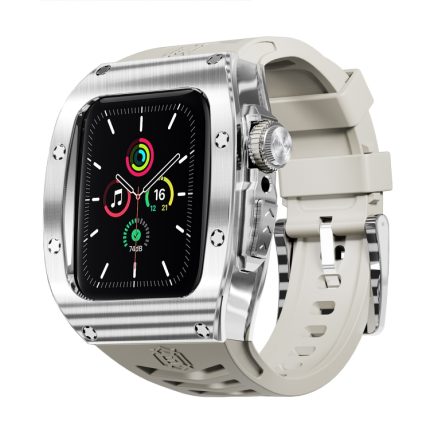 RedPepper Armor Metallgehäuse Integriertes Silikonarmband, For Apple Watch 44mm / 45mm