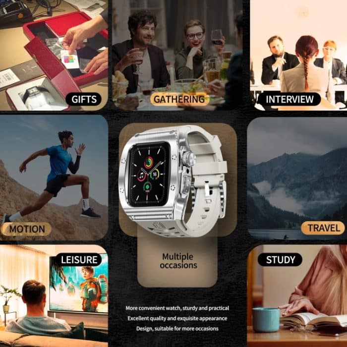 RedPepper Armor Metallgehäuse Integriertes Silikonarmband, For Apple Watch 44mm / 45mm – Bild 11