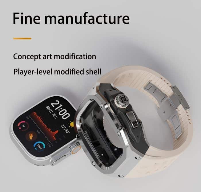 RedPepper Armor Metallgehäuse Integriertes Silikonarmband, For Apple Watch Ultra 1 / 2 49mm – Bild 3