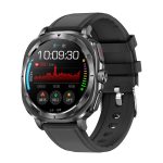 ET492 1,43 Zoll AMOLED-Bildschirm Lederarmband Smart Watch unterstützt EKG/Blutzuckerüberwachung