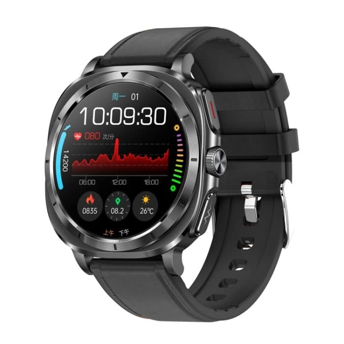 ET492 1,43 Zoll AMOLED-Bildschirm Lederarmband Smart Watch unterstützt EKG/Blutzuckerüberwachung – Bild 1