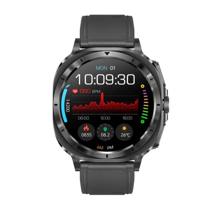 ET492 1,43 Zoll AMOLED-Bildschirm Lederarmband Smart Watch unterstützt EKG/Blutzuckerüberwachung – Bild 12