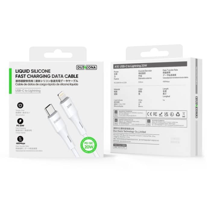 DUZZONA A10 PD20W 480Mbps Typ-C auf 8 Pin Schnellladekabel – Bild 9