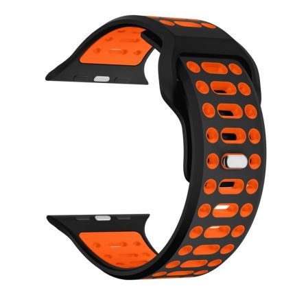 Uhrenarmband aus Silikon mit einem Nagel, zweifarbig und mehreren Löchern, For Apple Watch 46mm / 49mm / 45mm / 44mm