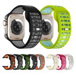 Uhrenarmband aus Silikon mit einem Nagel, zweifarbig und mehreren Löchern, For Apple Watch 46mm / 49mm / 45mm / 44mm – Bild 2