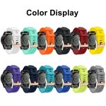 Uhrenarmband aus Silikon mit gefleckter Schnalle in Roségold mit Schnellverschluss, For Garmin 20mm – Bild 3