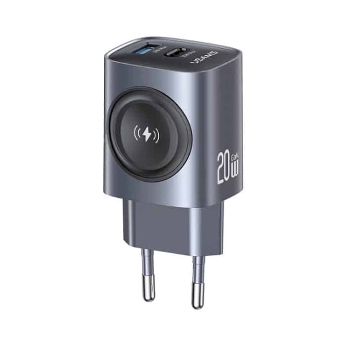 USAMS T67 20W USB- und USB-C/Typ-C GaN-Schnellladegerät – Bild 1