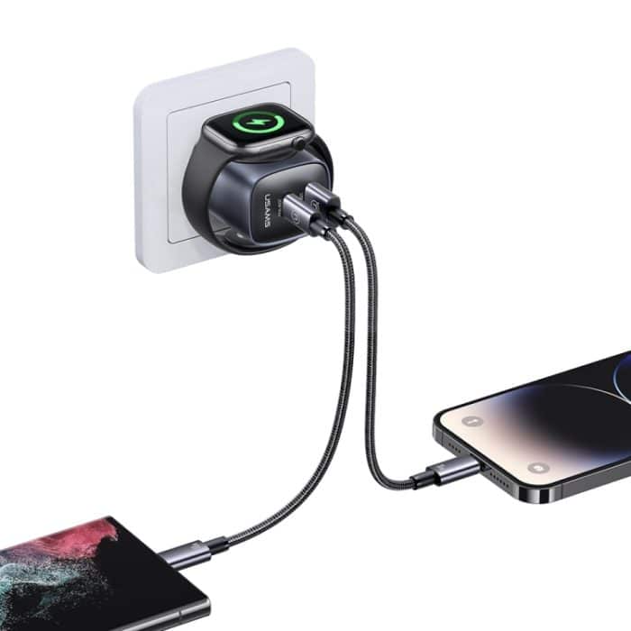 USAMS T67 20W USB- und USB-C/Typ-C GaN-Schnellladegerät – Bild 3
