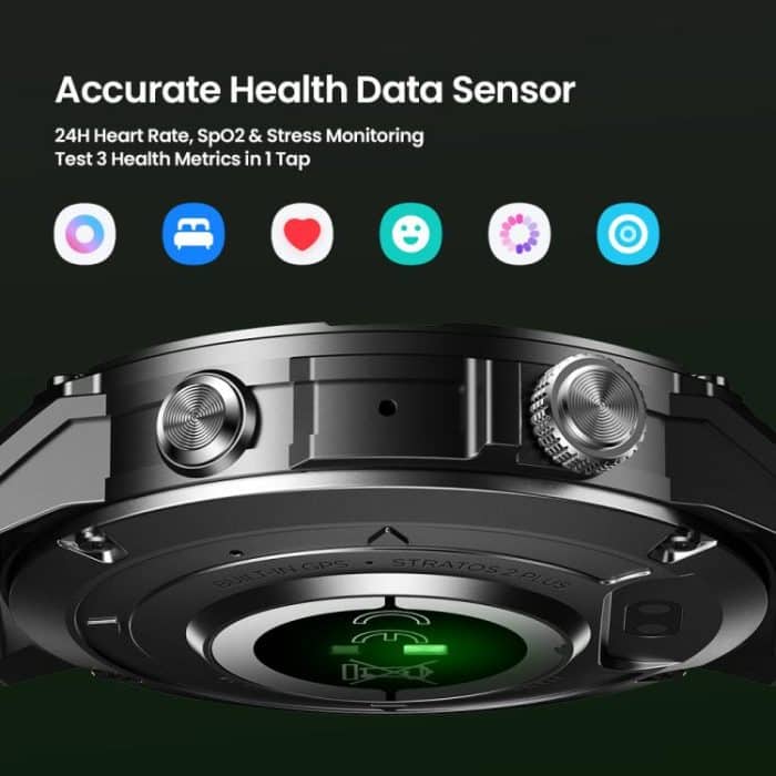Zeblaze Stratos 2 Plus 1,43-Zoll-Bildschirm 3 ATM Gesundheits- und Fitness-GPS-Smartwatch, Stratos 2 Plus – Bild 6