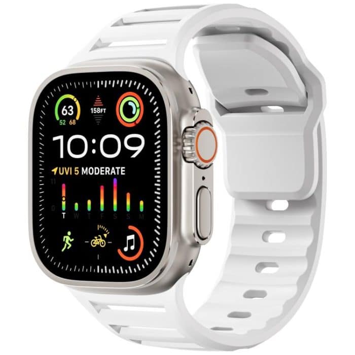 Uhrenarmband aus Silikon mit einem Nagel, zweifarbig und mehreren Löchern, For Apple Watch 46mm / 49mm / 45mm / 44mm – Bild 1