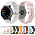 Uhrenarmband aus Silikon mit Stahlschließe in Roségold, For Garmin 20mm, For Garmin 18mm – Bild 2