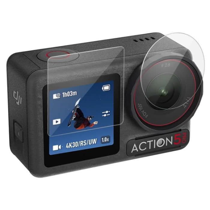 imak Heckscheibe + Frontscheibe + Rückkameraobjektiv Hartglasfolie, For DJI Osmo Action 5 Pro – Bild 4