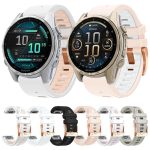 Uhrenarmband aus Silikon mit Stahlschnalle und Schnellverschluss in Roségold, For Garmin Fenix 8 AMOLED 43mm – Bild 2