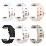 Uhrenarmband aus Silikon mit Stahlschnalle und Schnellverschluss in Roségold, For Garmin Fenix 8 AMOLED 43mm – Bild 3